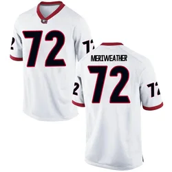 Youth Nike Jamal Meriweather Georgia Bulldogs Game White Football College Jersey