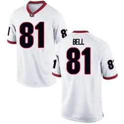 Youth Nike Jeremy Bell Georgia Bulldogs Game White Football College Jersey