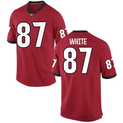 Youth Nike Jordan White Georgia Bulldogs Game White Red Football College Jersey
