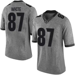 Youth Nike Jordan White Georgia Bulldogs Limited White Gray Football College Jersey