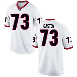 Youth Nike Juan Gaston Georgia Bulldogs Game White Football College Jersey
