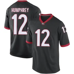 Youth Nike Julian Humphrey Georgia Bulldogs Game Black Football College Jersey