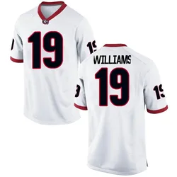 Youth Nike Justin Williams Georgia Bulldogs Game White Football College Jersey