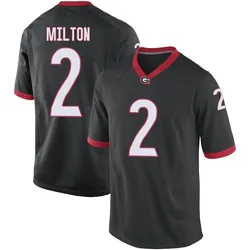 Youth Nike Kendall Milton Georgia Bulldogs Game Black Football College Jersey