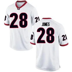 Youth Nike Kris Jones Georgia Bulldogs Game White Football College Jersey