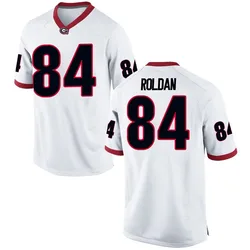 Youth Nike Landon Roldan Georgia Bulldogs Game White Football College Jersey