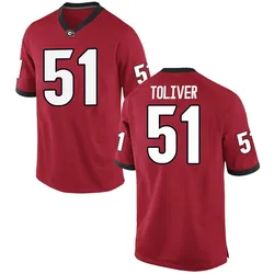 Youth Nike Malachi Toliver Georgia Bulldogs Game Red Football College Jersey