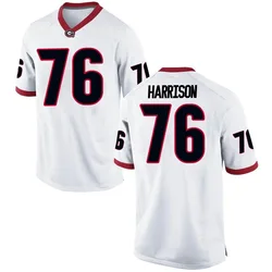 Youth Nike Marcus Harrison Georgia Bulldogs Game White Football College Jersey