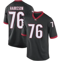 Youth Nike Marcus Harrison Georgia Bulldogs Replica Black Football College Jersey
