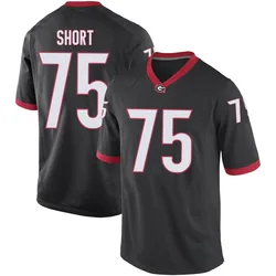 Youth Nike Mason Short Georgia Bulldogs Game Black Football College Jersey