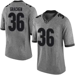 Youth Nike Matthew Grachen Georgia Bulldogs Limited Gray Football College Jersey