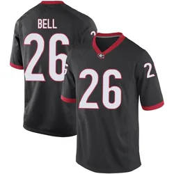 Youth Nike Micah Bell Georgia Bulldogs Game Black Football College Jersey