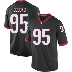 Youth Nike Nnamdi Ogboko Georgia Bulldogs Game Black Football College Jersey