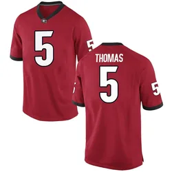 Youth Nike Noah Thomas Georgia Bulldogs Game Red Football College Jersey