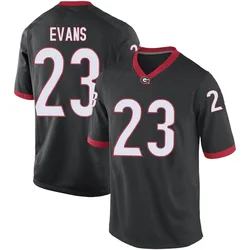Youth Nike Ondre Evans Georgia Bulldogs Replica Black Football College Jersey