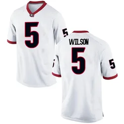 Youth Nike Raylen Wilson Georgia Bulldogs Replica White Football College Jersey