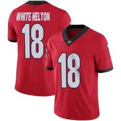 Youth Nike Sacovie White-Helton Georgia Bulldogs Limited White Red Football Jersey