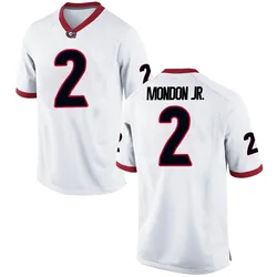 Youth Nike Smael Mondon Jr. Georgia Bulldogs Game White Football College Jersey