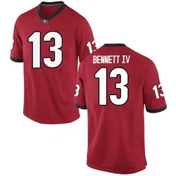 Youth Nike Stetson Bennett Georgia Bulldogs Replica Red Football College Jersey