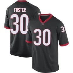 Youth Nike Terrell Foster Georgia Bulldogs Game Black Football College Jersey
