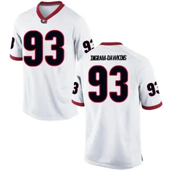 Youth Nike Tyrion Ingram-Dawkins Georgia Bulldogs Game White Football College Jersey