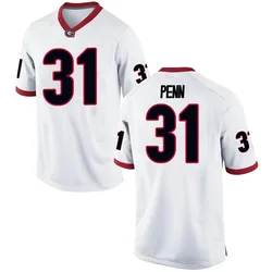 Youth Nike Wade Penn Georgia Bulldogs Replica White Football College Jersey