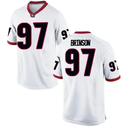 Youth Nike Warren Brinson Georgia Bulldogs Replica White Football College Jersey