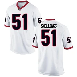 Youth Nike Will Snellings Georgia Bulldogs Replica White Football College Jersey