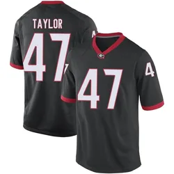 Youth Nike Will Taylor Georgia Bulldogs Game Black Football College Jersey