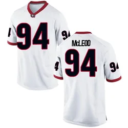 Youth Nike Xzavier McLeod Georgia Bulldogs Replica White Football College Jersey